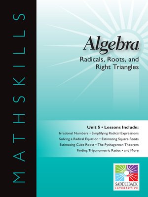 cover image of Algebra 1: Radicals, Roots, and Right Triangles